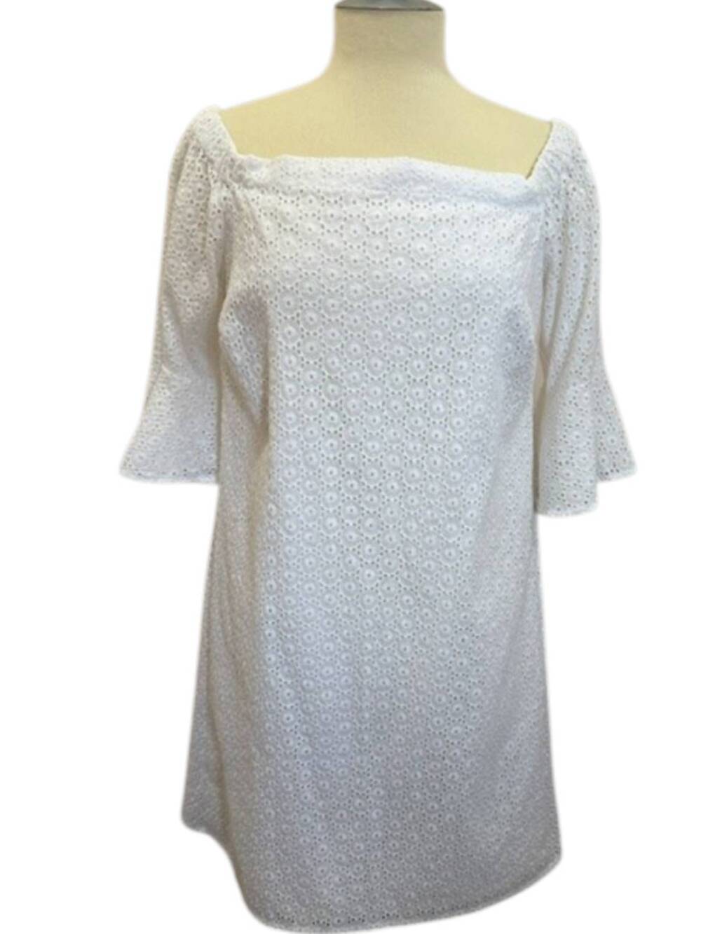 NEW CONRAD C women's eyelet dress in white